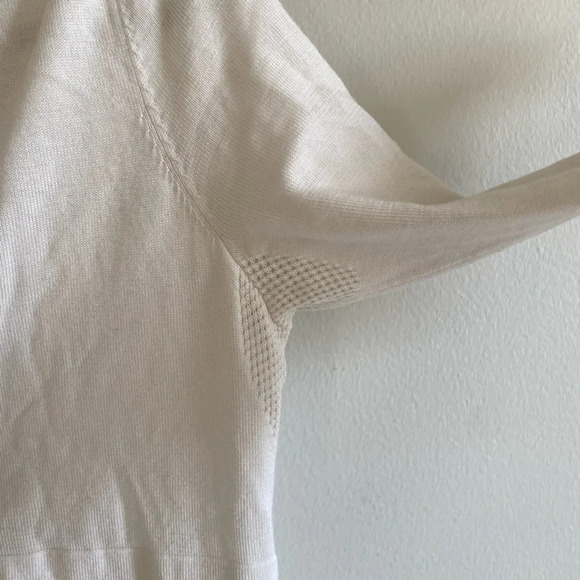 ATHLETA Wool Lyocell Cream & Black Boxy Button Down Cardigan XS - Picture 6 of 11